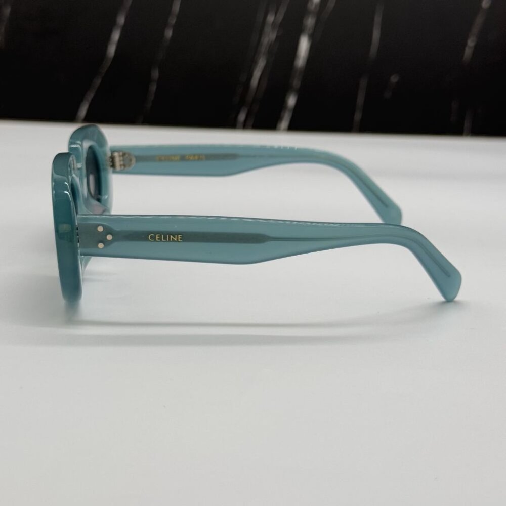 NEW CELINE CL40276U 93N GREEN OVAL WOMEN CELINE SUNGLASSES - Picture 7 of 10